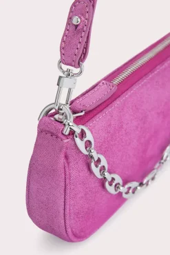 Mini Rachel Fuchsia Jeans Lame Leather