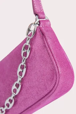 Mini Rachel Fuchsia Jeans Lame Leather