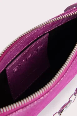 Mini Rachel Fuchsia Jeans Lame Leather