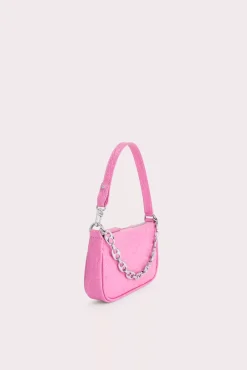 Mini Rachel Lipstick Circular Croco Embossed Leather