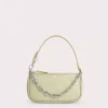Mini Rachel Olive Circular Croco Embossed Leather