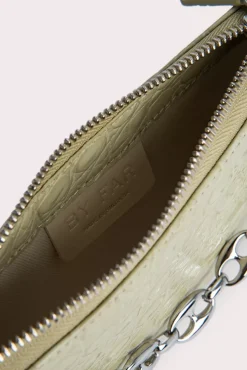 Mini Rachel Olive Circular Croco Embossed Leather