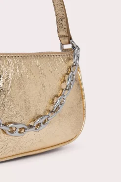 Mini Rachel Parchment Metallic Leather