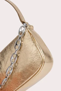 Mini Rachel Parchment Metallic Leather
