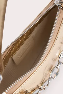 Mini Rachel Parchment Metallic Leather