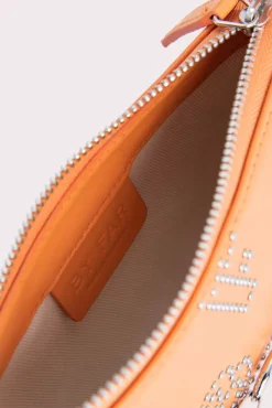 Mini Rachel Tangerine Stud Leather