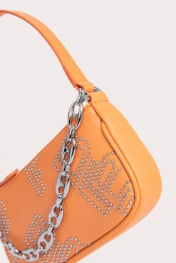 Mini Rachel Tangerine Stud Leather