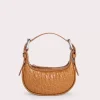 Mini Soho Caramel Circular Croco Embossed Leather