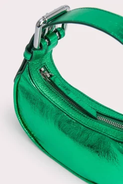 Mini Soho Clover Green Metallic Leather