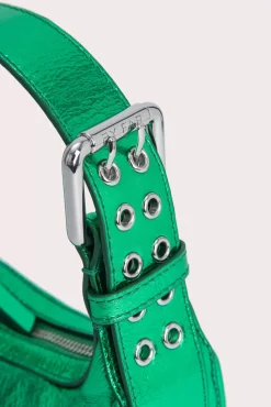 Mini Soho Clover Green Metallic Leather