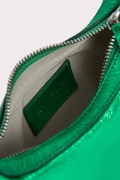 Mini Soho Clover Green Metallic Leather
