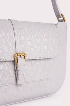 Miranda Dawn Circular Croco Embossed Leather
