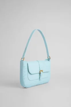 Miranda Ice Circular Croco Embossed Leather