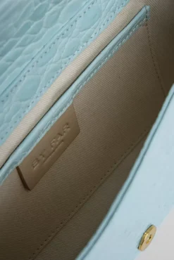 Miranda Ice Circular Croco Embossed Leather