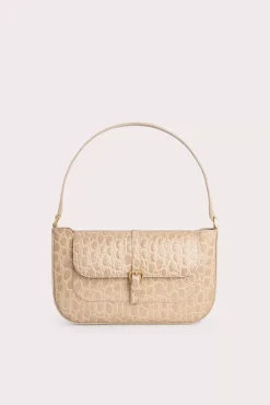 Miranda Kraft Circular Croco Embossed Leather