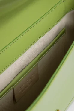 Miranda Lime Green Semi Patent Leather