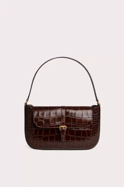 Miranda Nutella Croco Embossed Leather