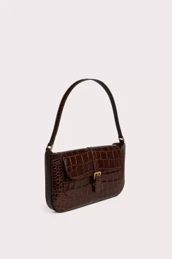 Miranda Nutella Croco Embossed Leather