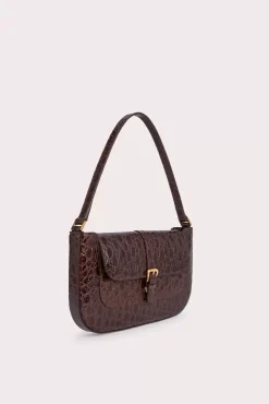 Miranda Sequoia Circular Croco Embossed Leather
