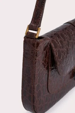 Miranda Sequoia Circular Croco Embossed Leather