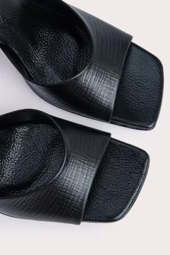 Mora Black Embossed Leather