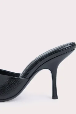 Mora Black Embossed Leather