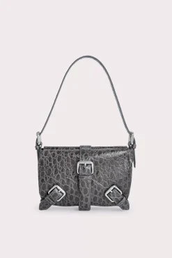 Murphy Cement Circular Croco Embossed Leather