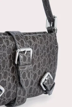 Murphy Cement Circular Croco Embossed Leather