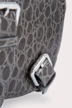 Murphy Cement Circular Croco Embossed Leather