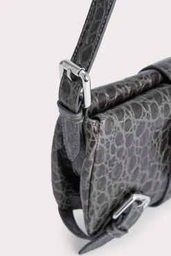Murphy Cement Circular Croco Embossed Leather