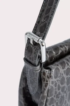 Murphy Cement Circular Croco Embossed Leather