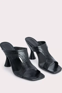 Nadia Black Gloss Leather