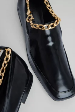 Nick Black Semi Patent Leather