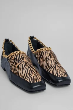 Nick Brown Zebra-Print Pony Hair Leather