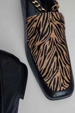 Nick Brown Zebra-Print Pony Hair Leather