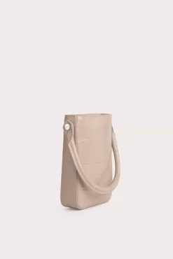 Note Taupe Maxi Croco Embossed Leather