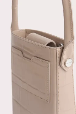 Note Taupe Maxi Croco Embossed Leather