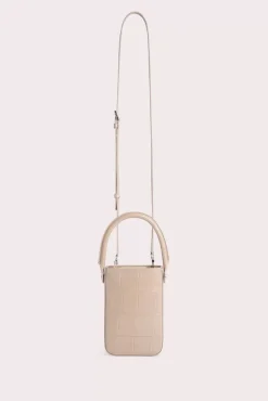 Note Taupe Maxi Croco Embossed Leather