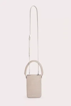 Note Taupe Maxi Croco Embossed Leather