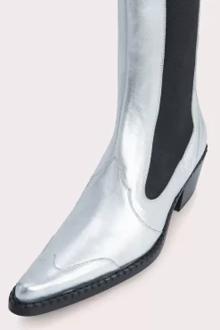 Otis Silver Metallic Leather