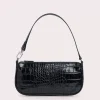 Rachel Black Croco Embossed Leather