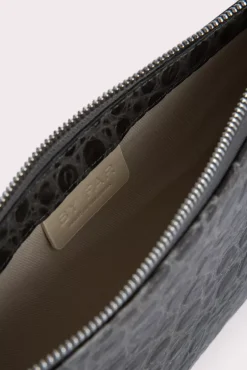 Rachel Cement Circular Croco Embossed Leather