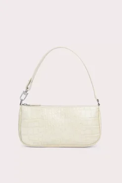 Rachel Cream Croco Embossed Leather