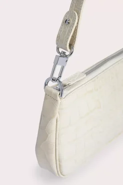 Rachel Cream Croco Embossed Leather