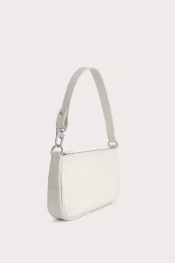 Rachel Cream Maxi Croco Embossed Leather