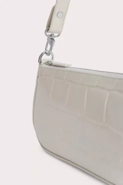 Rachel Cream Maxi Croco Embossed Leather