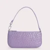 Rachel Purple Haze Circular Croco Embossed Leather