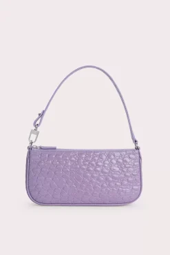 Rachel Purple Haze Circular Croco Embossed Leather