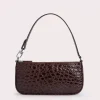 Rachel Sequoia Circular Croco Embossed Leather