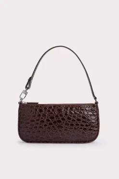 Rachel Sequoia Circular Croco Embossed Leather